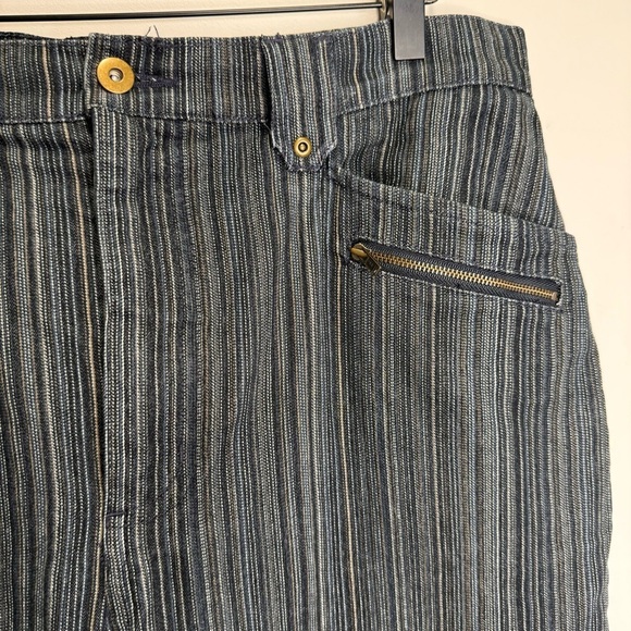 Vintage French Dressing Blue Pinstripe Cotton Suit Size 16 Casual - Picture 10 of 13